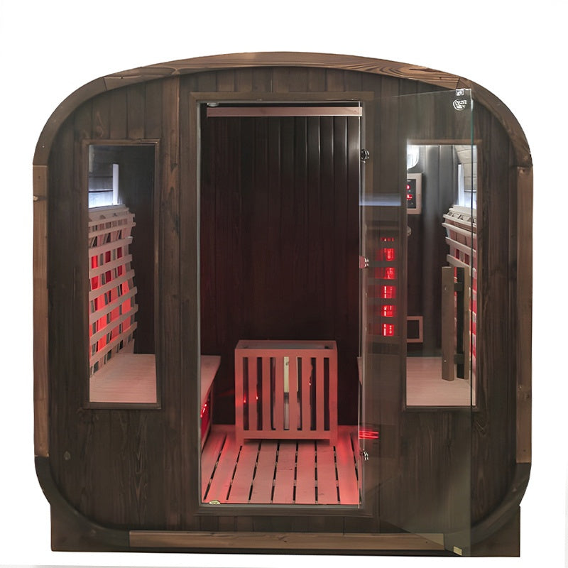 SAUNA OGRODOWA KOMBO FIŃSKA - INFRARED BECZKA HAMAR-A 4-6 OSOBOWA 180x200 CM HAMAR-A