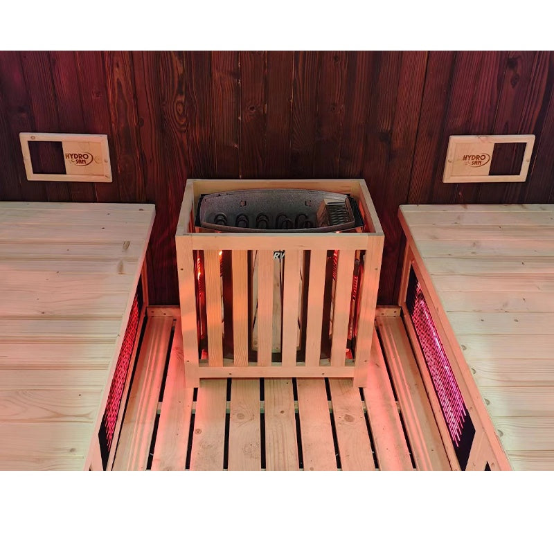 SAUNA OGRODOWA KOMBO FIŃSKA - INFRARED BECZKA HAMAR-A 4-6 OSOBOWA 180x200 CM HAMAR-A