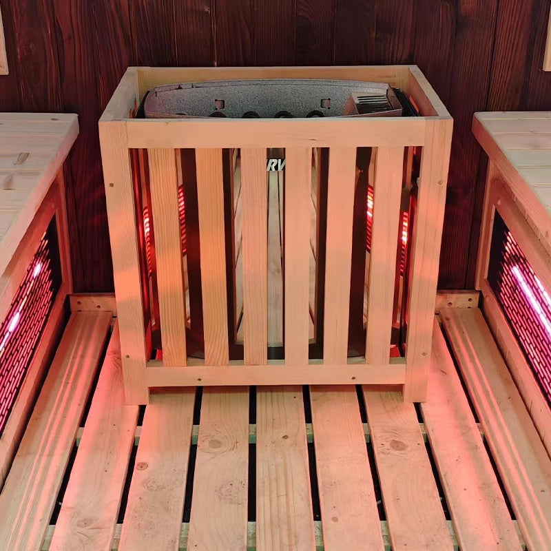 SAUNA OGRODOWA KOMBO FIŃSKA - INFRARED BECZKA HAMAR-A 4-6 OSOBOWA 180x200 CM HAMAR-A