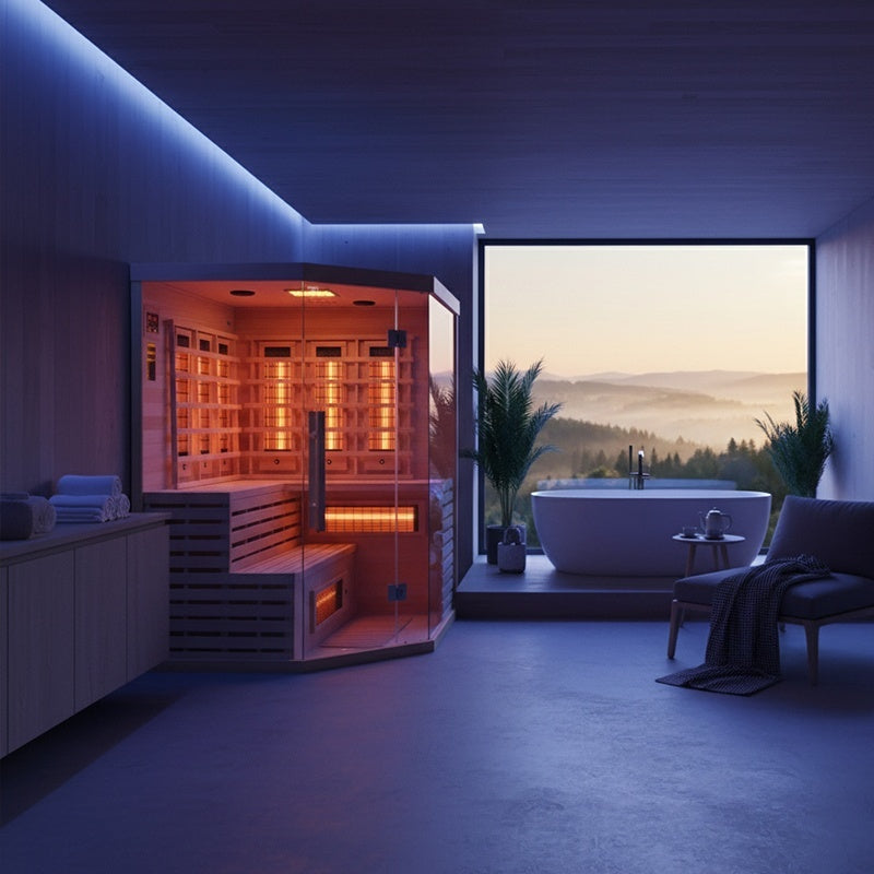 SAUNA SUCHA INFRARED NISKOTEMPERATUROWA ALTA4 4-5 OSOBOWA 150x150 CM ALTA4