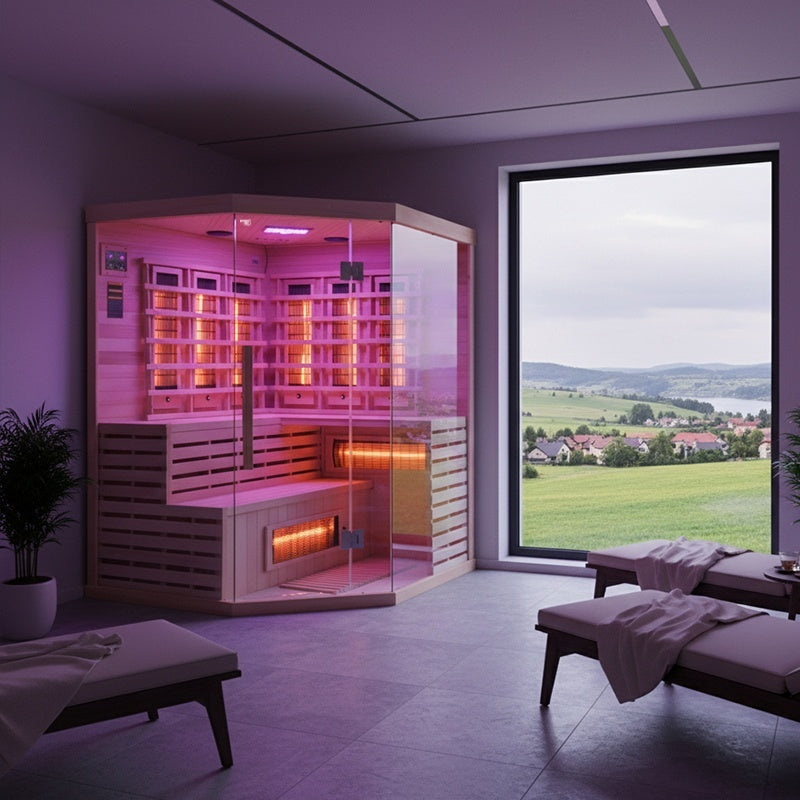 SAUNA SUCHA INFRARED NISKOTEMPERATUROWA ALTA4 4-5 OSOBOWA 150x150 CM ALTA4