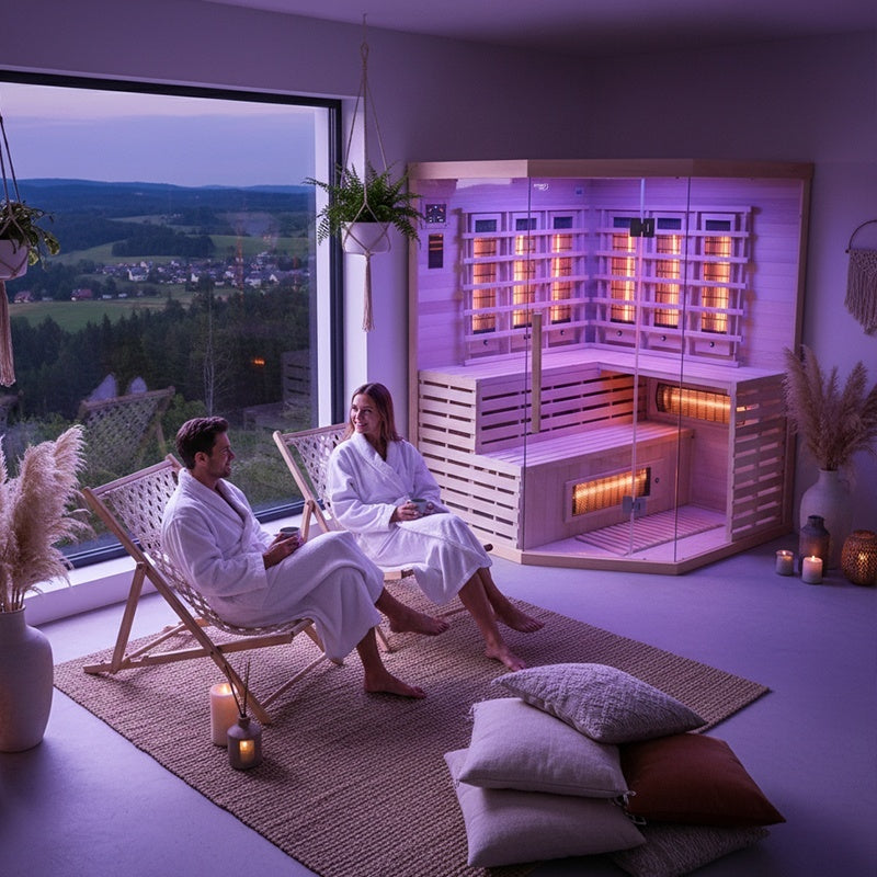 SAUNA SUCHA INFRARED NISKOTEMPERATUROWA ALTA4 4-5 OSOBOWA 150x150 CM ALTA4