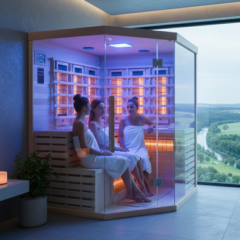 SAUNA SUCHA INFRARED NISKOTEMPERATUROWA ALTA4 4-5 OSOBOWA 150x150 CM ALTA4