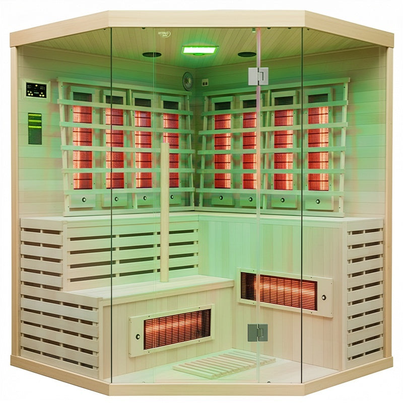 SAUNA SUCHA INFRARED NISKOTEMPERATUROWA ALTA7 5-6 OSOBOWA 180x180 CM ALTA7