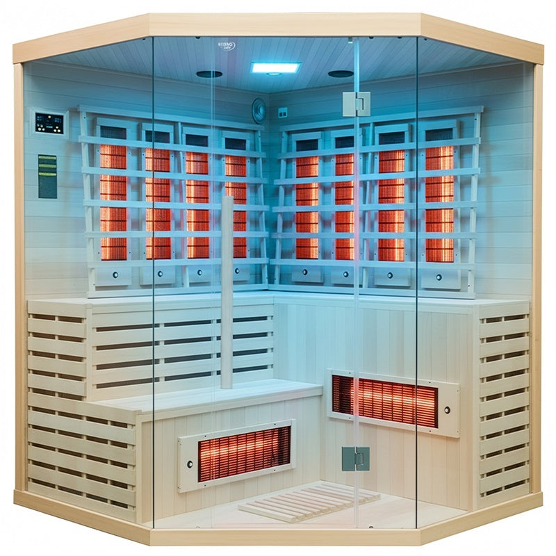 SAUNA SUCHA INFRARED NISKOTEMPERATUROWA ALTA7 5-6 OSOBOWA 180x180 CM ALTA7