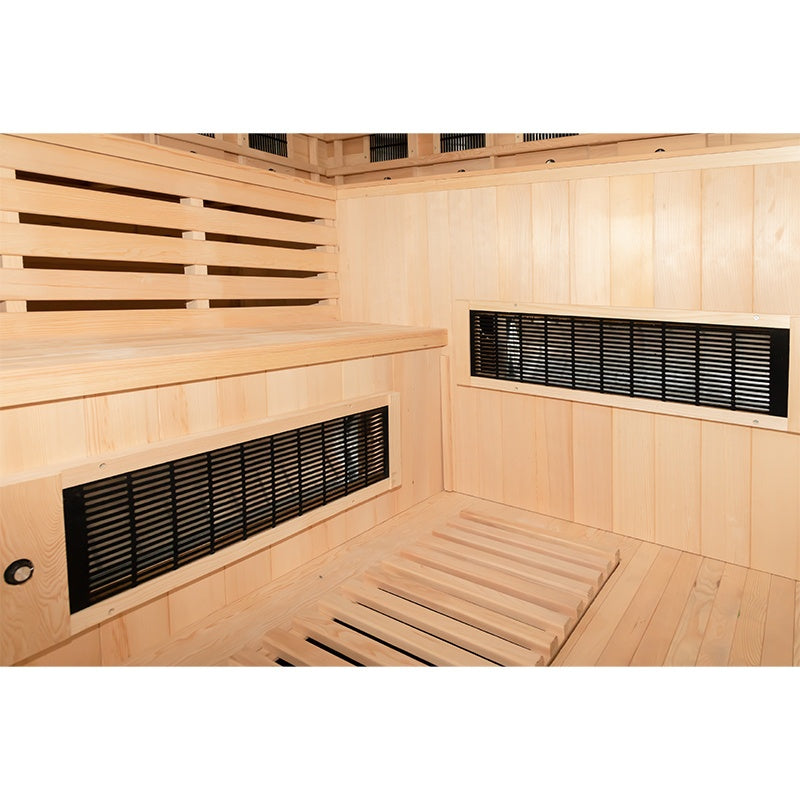 SAUNA SUCHA INFRARED NISKOTEMPERATUROWA ALTA7 5-6 OSOBOWA 180x180 CM ALTA7