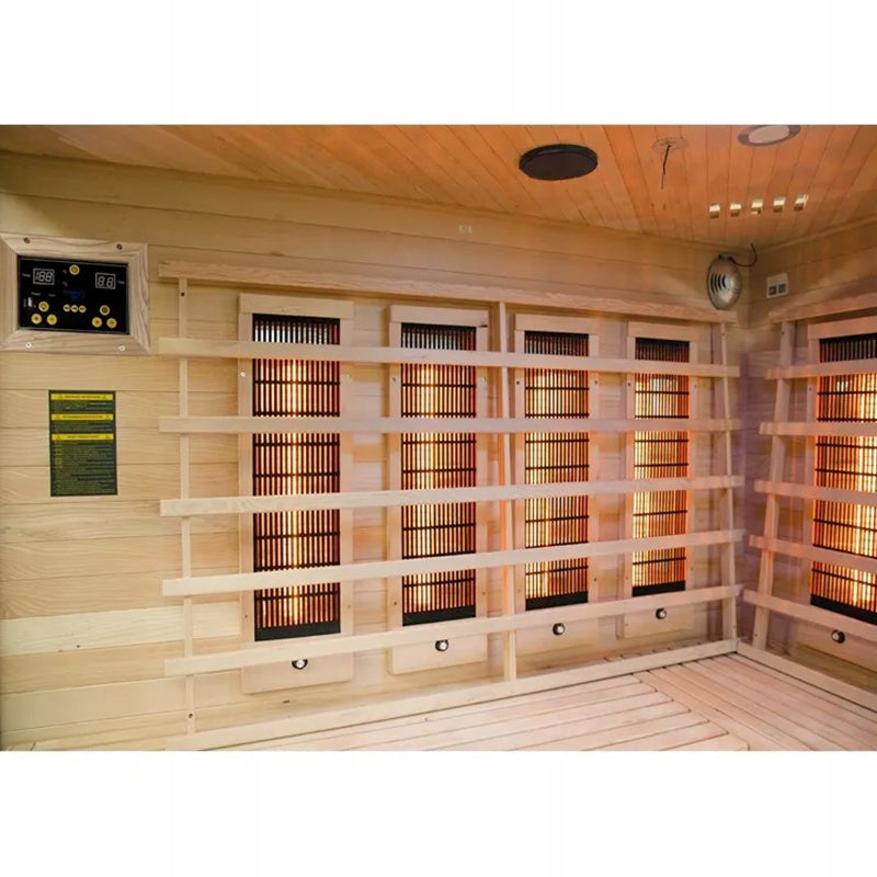 SAUNA SUCHA INFRARED NISKOTEMPERATUROWA ALTA7 5-6 OSOBOWA 180x180 CM ALTA7