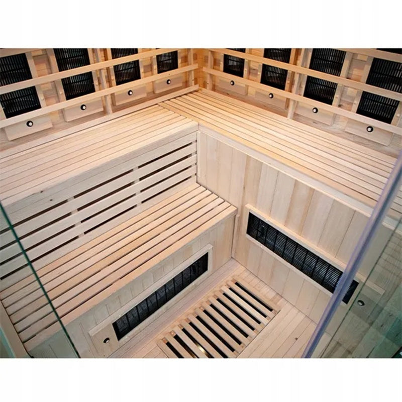 SAUNA SUCHA INFRARED NISKOTEMPERATUROWA ALTA7 5-6 OSOBOWA 180x180 CM ALTA7