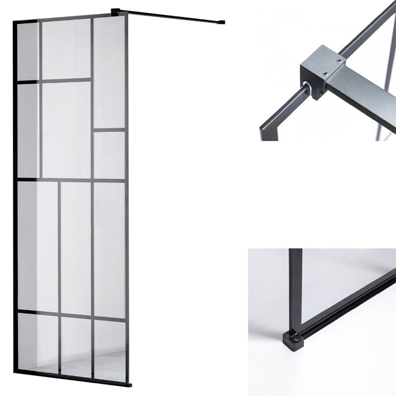 ŚCIANKA PRYSZNICOWA SH05G CZARNA 130 CM 8 MM SH05G-BL-130