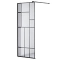 ŚCIANKA PRYSZNICOWA SH05G CZARNA 130 CM 8 MM SH05G-BL-130