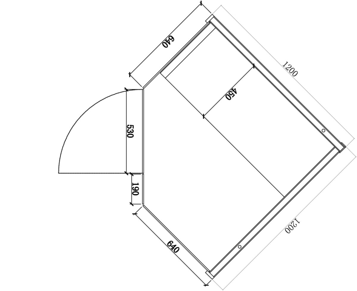 SAUNA FIŃSKA WYSOKOTEMPERATUROWA Z PIECEM OSLO2/HARVIA 1-2 OSOBOWA 120x120 OSLO2