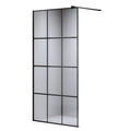 ŚCIANKA PRYSZNICOWA SH04D CZARNA 100 CM 8 MM SH04D-BL-100
