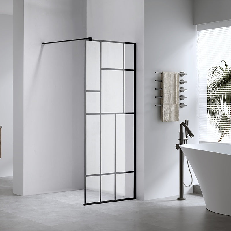 ŚCIANKA PRYSZNICOWA SH05D CZARNA 100 CM 8 MM SH05D-BL-100