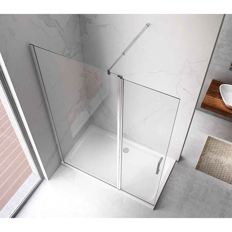 KABINA PRYSZNICOWA PROSTOKĄTNA KZ15 CHROM 90x50 CM KZ15-90X50