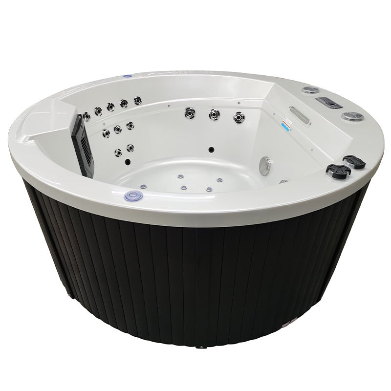 WANNA OGRODOWA Z HYDROMASAŻEM DELLA 916 BIAŁA PERŁA OBUDOWA ANTRACYT 170x170 CM DELLA-916-170-4760