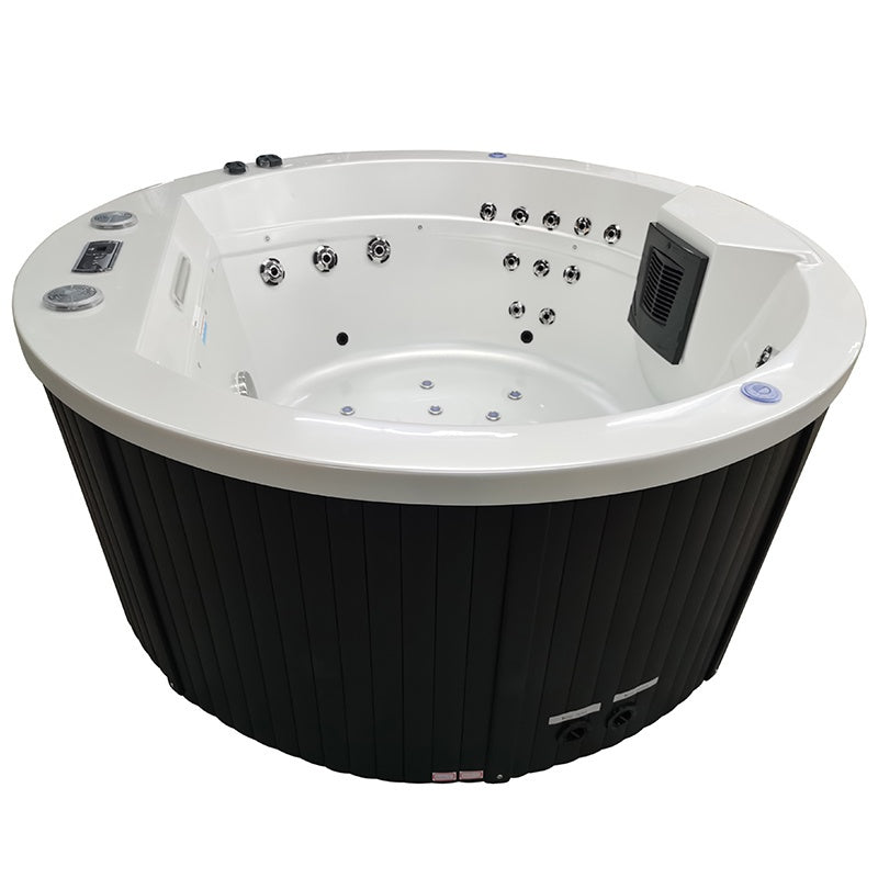 WANNA OGRODOWA Z HYDROMASAŻEM DELLA 916 BIAŁA PERŁA OBUDOWA ANTRACYT 170x170 CM DELLA-916-170-4760