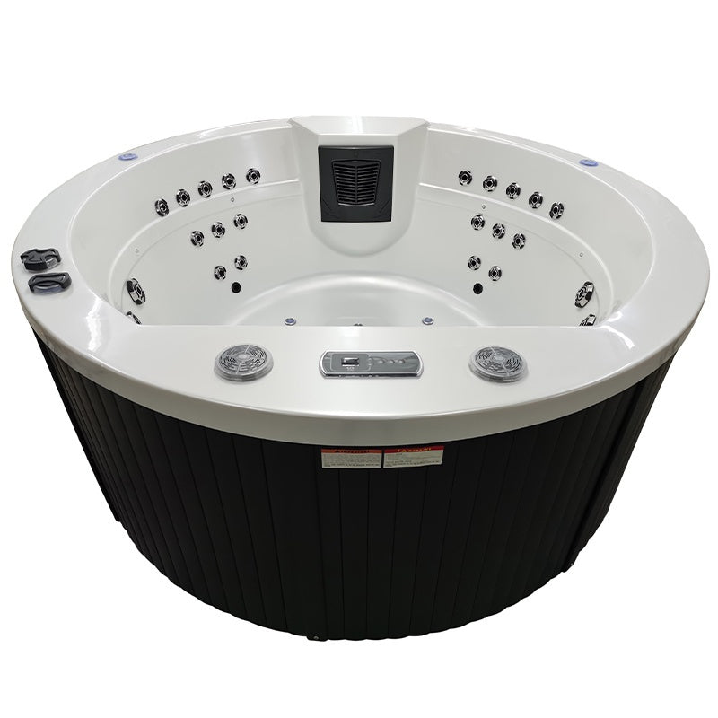 WANNA OGRODOWA Z HYDROMASAŻEM DELLA 916 BIAŁA PERŁA OBUDOWA ANTRACYT 170x170 CM DELLA-916-170-4760