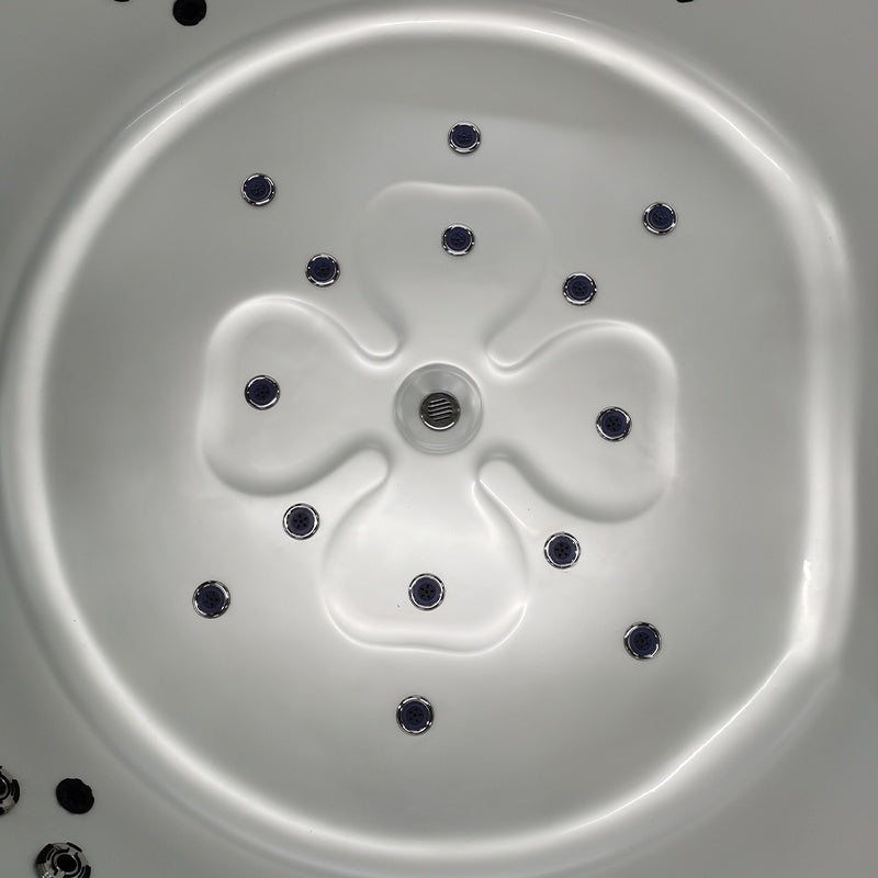 WANNA OGRODOWA Z HYDROMASAŻEM DELLA 916 BIAŁA PERŁA OBUDOWA ANTRACYT 170x170 CM DELLA-916-170-4760