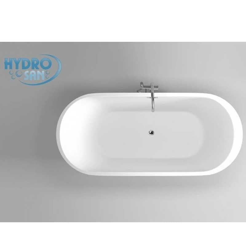 WANNA WOLNOSTOJĄCA PORTO 503A BIAŁA PRZELEW CHROM 150x75 CM PORTO-503A-150X75