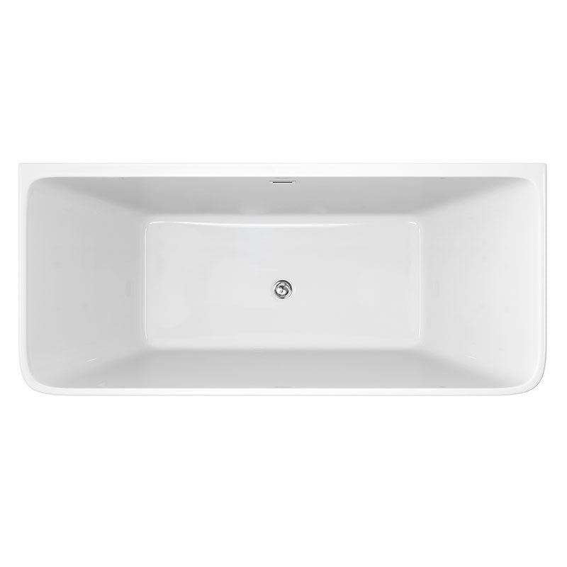 WANNA WOLNOSTOJĄCA PRZYŚCIENNA SOFIA 515B BIAŁA PRZELEW CHROM 150x75 CM SOFIA-515B-150X75