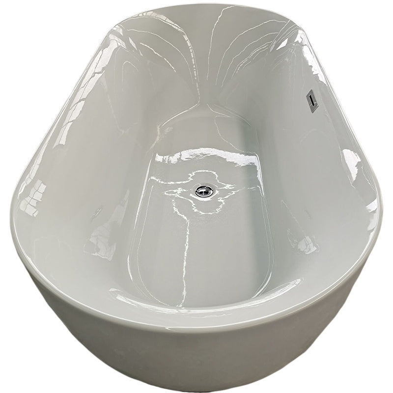 WANNA WOLNOSTOJĄCA CESANA 518C BIAŁA PRZELEW CHROM 170x75 CM CESANA-518C-170X75