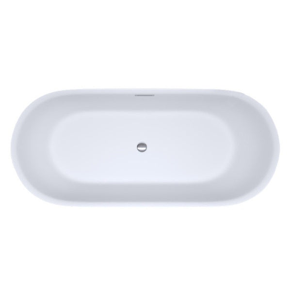 WANNA WOLNOSTOJĄCA CESANA 518B BIAŁA PRZELEW CHROM 160x75 CM CESANA-518B-160X75
