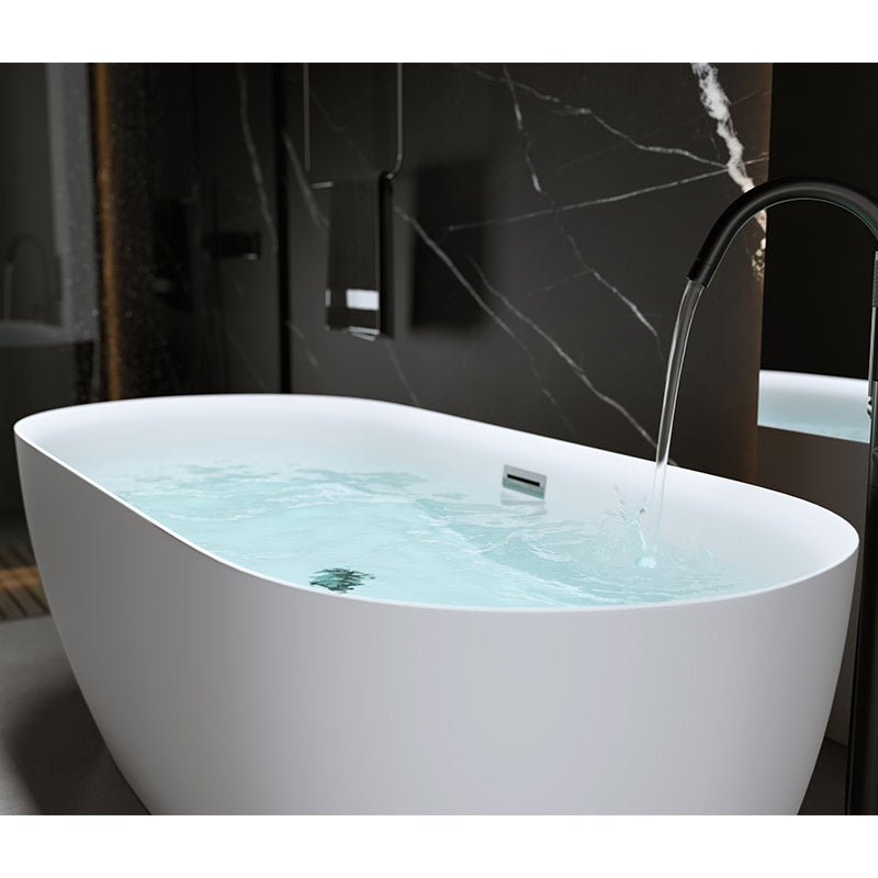 WANNA WOLNOSTOJĄCA CESANA 518C BIAŁA PRZELEW CHROM 170x75 CM CESANA-518C-170X75