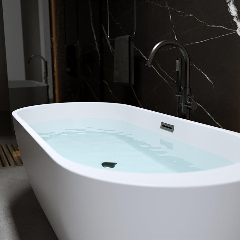 WANNA WOLNOSTOJĄCA PORTO 503A BIAŁA PRZELEW CZARNY 150x75 CM PORTO-503A-P-BL