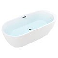 WANNA WOLNOSTOJĄCA PORTO 503A BIAŁA PRZELEW CZARNY 150x75 CM PORTO-503A-P-BL
