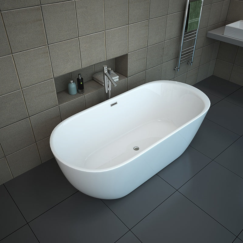 WANNA WOLNOSTOJĄCA PORTO 503B BIAŁA PRZELEW CHROM 170x75 CM PORTO-503B-170X75