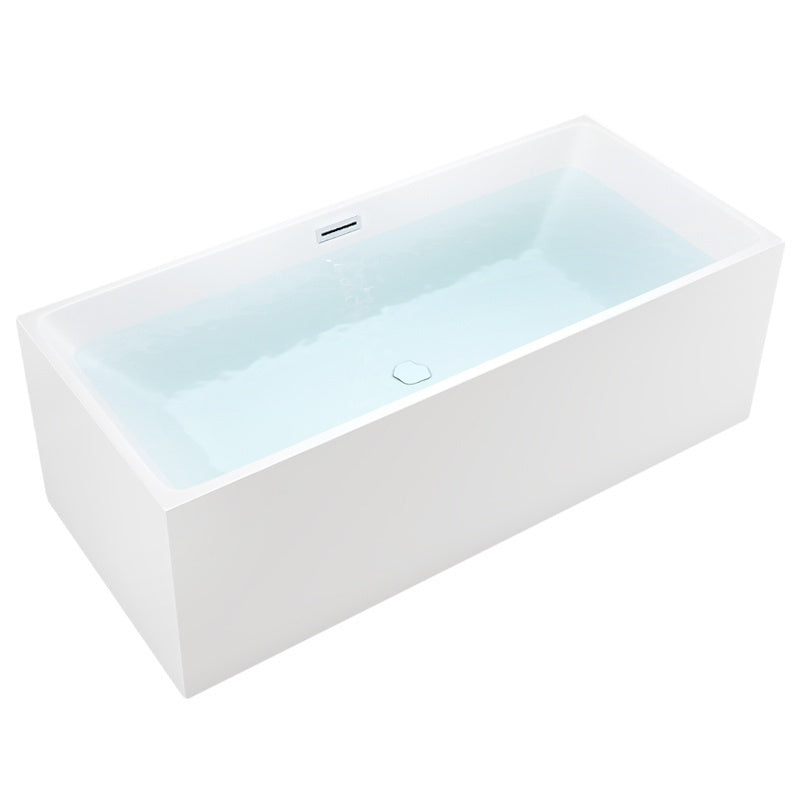 WANNA WOLNOSTOJĄCA PRZYŚCIENNA SANTA 507C BIAŁA PRZELEW BIAŁY POŁYSK 170x75 CM SANTA-507C-P-WH