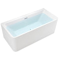WANNA WOLNOSTOJĄCA PRZYŚCIENNA SOFIA 515B BIAŁA PRZELEW BIAŁY POŁYSK 150x75 CM SOFIA-515B-P-WH