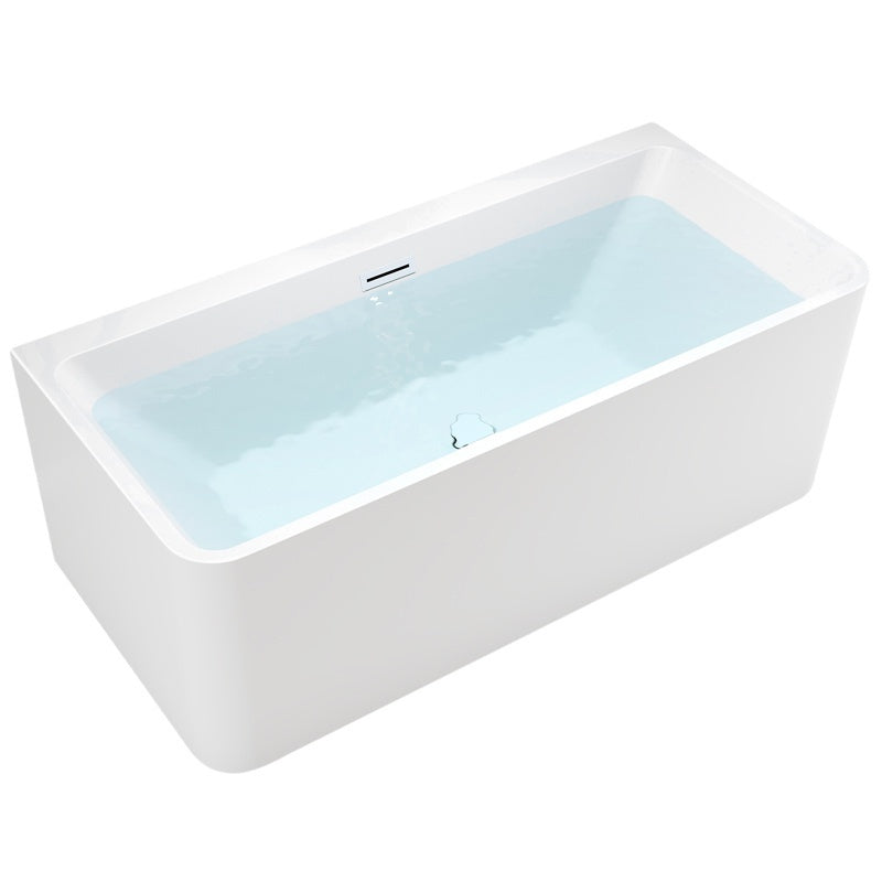 WANNA WOLNOSTOJĄCA PRZYŚCIENNA SOFIA 515B BIAŁA PRZELEW BIAŁY POŁYSK 150x75 CM SOFIA-515B-P-WH