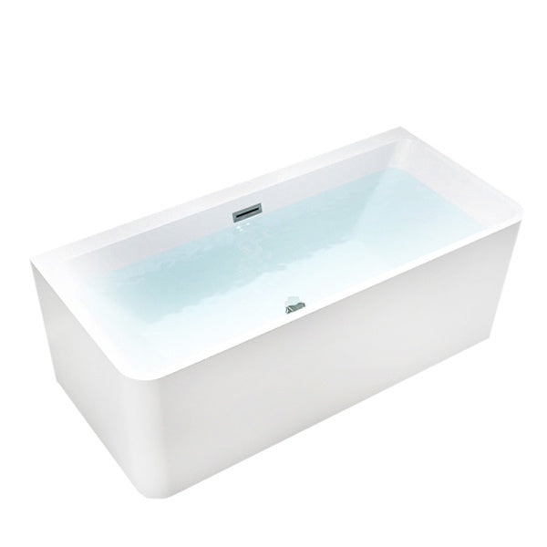 WANNA WOLNOSTOJĄCA PRZYŚCIENNA SOFIA 515C BIAŁA PRZELEW BIAŁY POŁYSK 160x75 CM SOFIA-515C-P-WH