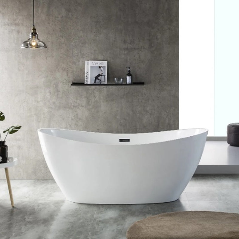 WANNA WOLNOSTOJĄCA RICA 513B BIAŁA PRZELEW CHROM 160x75 CM RICA-513B-160X75