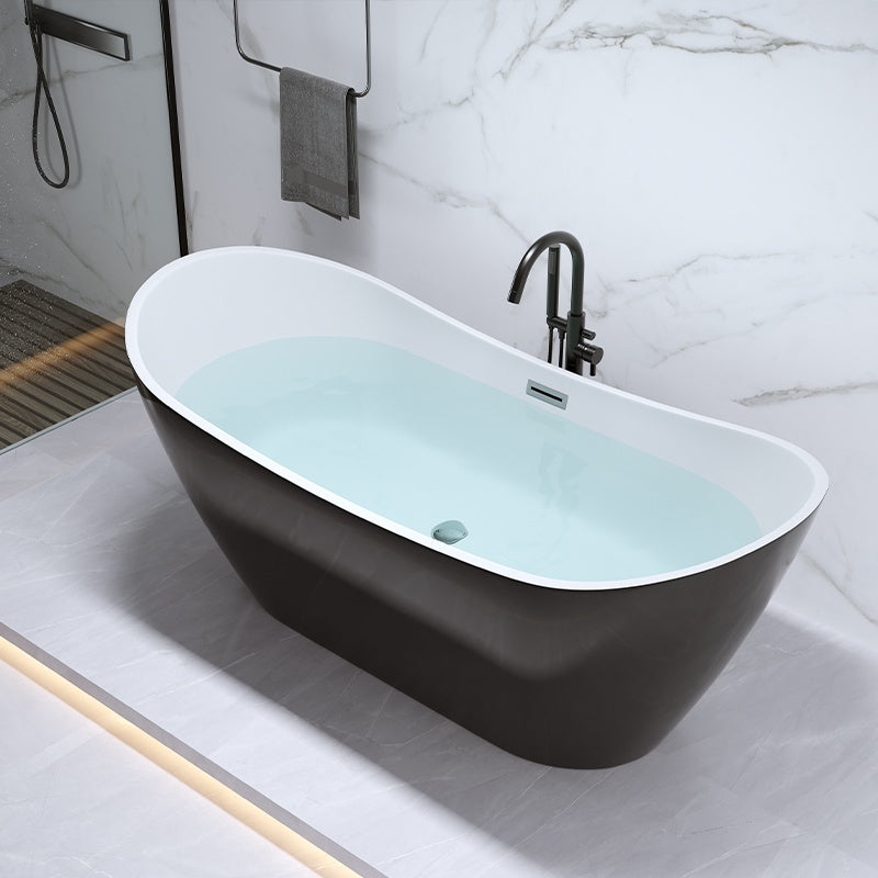 WANNA WOLNOSTOJĄCA RICA 513C CZARNA PRZELEW CHROM 170x75 CM RICA-513C-BL-170X75