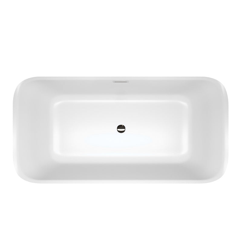 WANNA WOLNOSTOJĄCA VIANA 511A BIAŁA PRZELEW CHROM 150x75 CM VIANA-511A-150X75