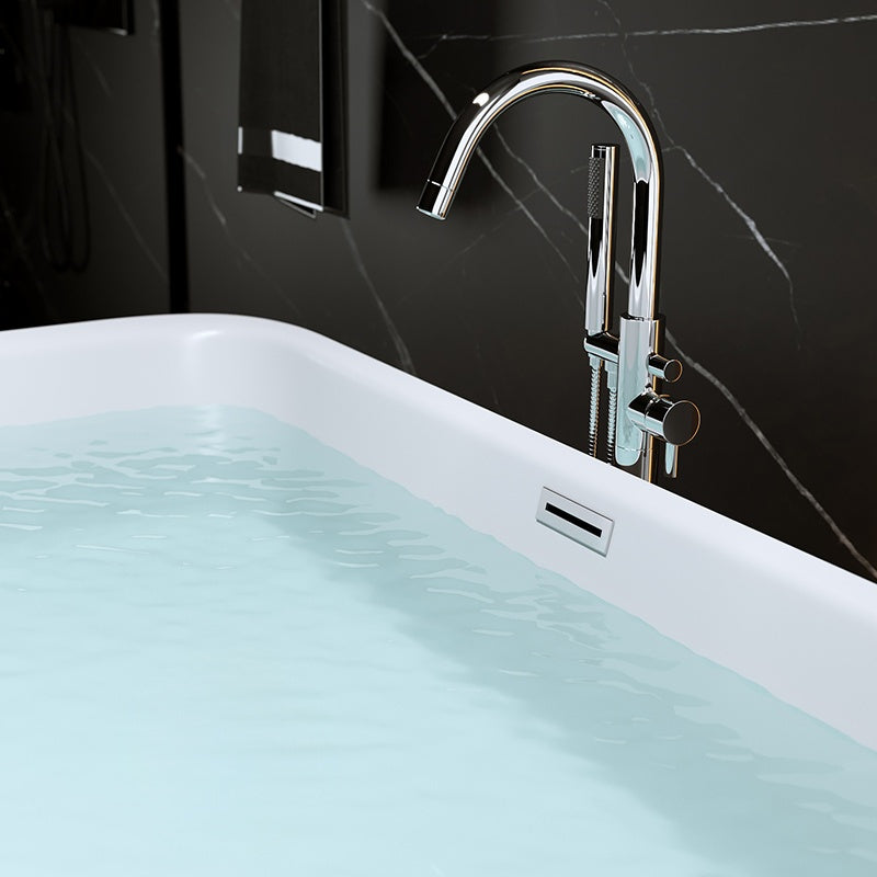 WANNA WOLNOSTOJĄCA VIANA 511A BIAŁA PRZELEW CHROM 150x75 CM VIANA-511A-150X75