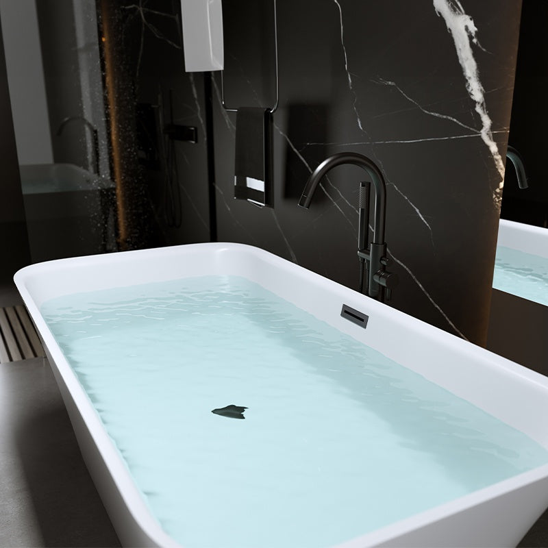 WANNA WOLNOSTOJĄCA VIANA 511B BIAŁA PRZELEW CZARNY 160x80 CM VIANA-511B-P-BL