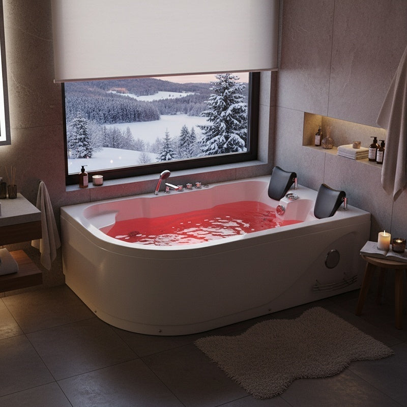 WANNA Z HYDROMASAŻEM CARMEN 631L LEWA BIAŁA 180x120 CM CARMEN-631-L-180X120