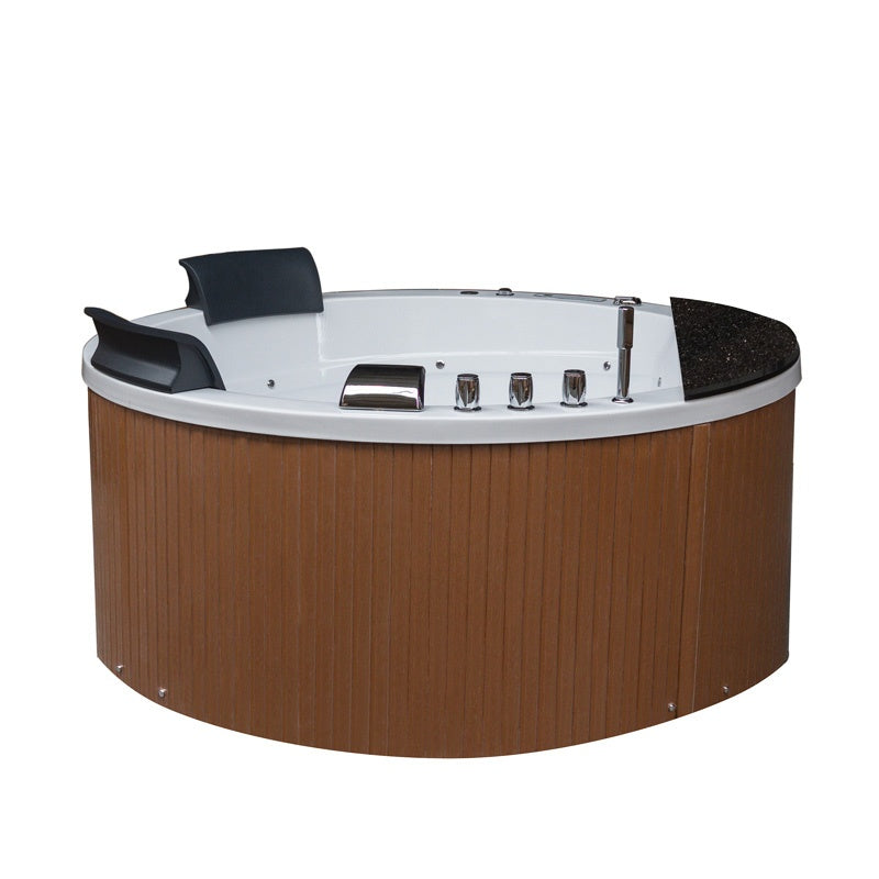 WANNA Z HYDROMASAŻEM DELLA 916 Z OBUDOWĄ BRĄZOWĄ 170x170 CM DELLA-916-170-OBU-BR