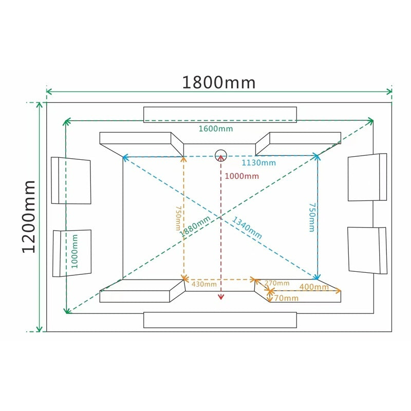 WANNA Z HYDROMASAŻEM KARI 942 BIAŁA 180x120 CM KARI-942-WH-180X120