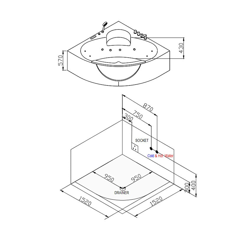 WANNA Z HYDROMASAŻEM SIGNA 635 SIGNA-635