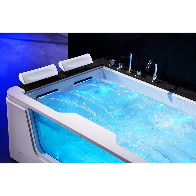WANNA Z HYDROMASAŻEM ZEFIR 934 BIAŁA CZARNA DESKA 192x131 CM ZEFIR-934-BL