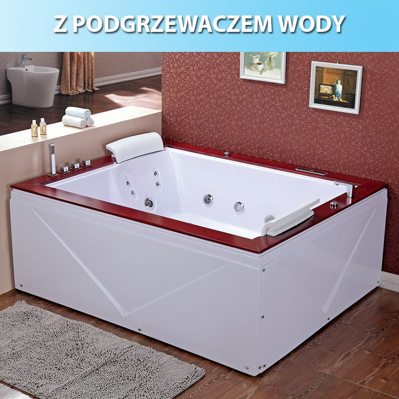 WANNA Z HYDROMASAŻEM DIABLO 666 Z OBUDOWĄ I DESKĄ 180x150 CM DIABLO-666+DESKA+OBU