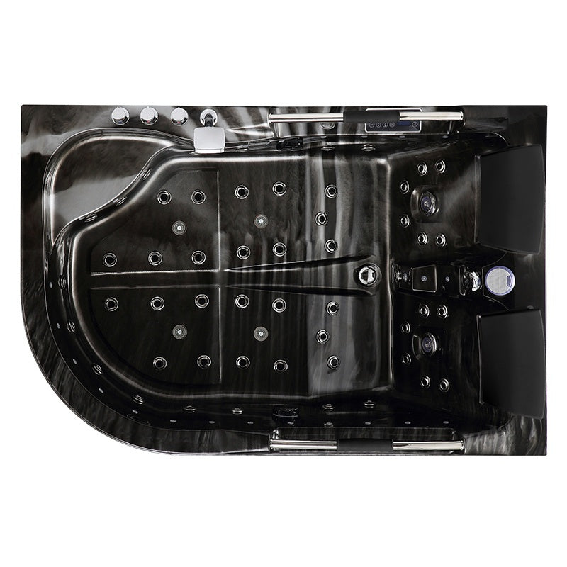 WANNA Z HYDROMASAŻEM JACUZZI Venezia 761 180x120 CZARNA FALA PRAWA VENEZIA-761R-BL-W
