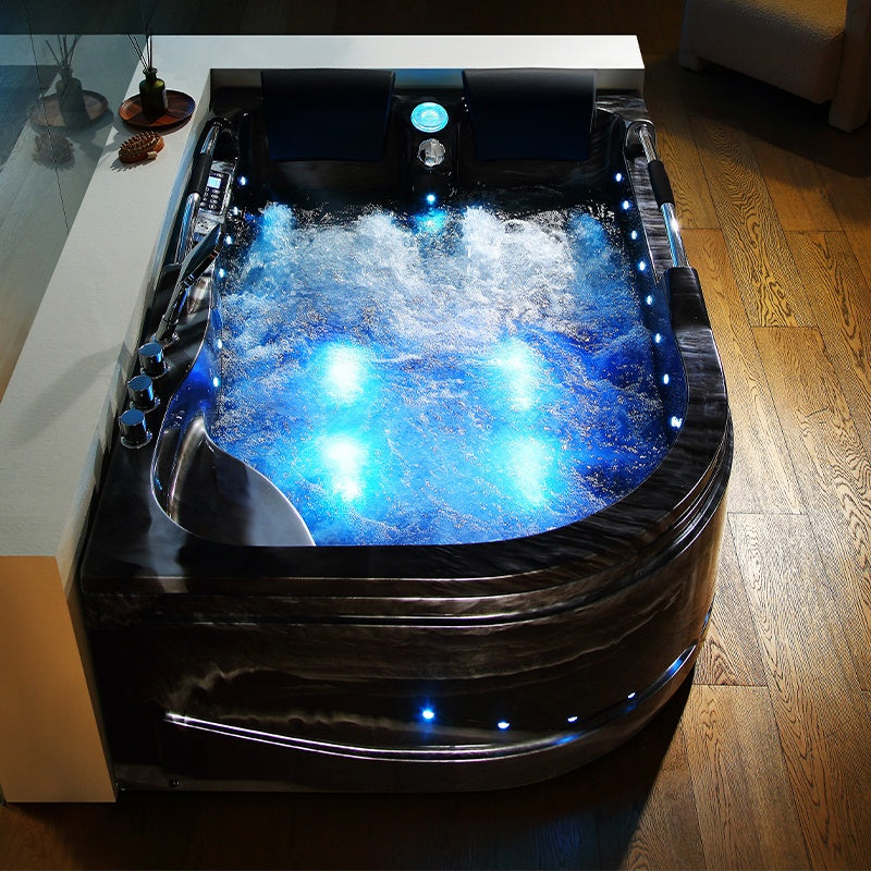 WANNA Z HYDROMASAŻEM JACUZZI Venezia 761 180x120 CZARNA FALA PRAWA VENEZIA-761R-BL-W