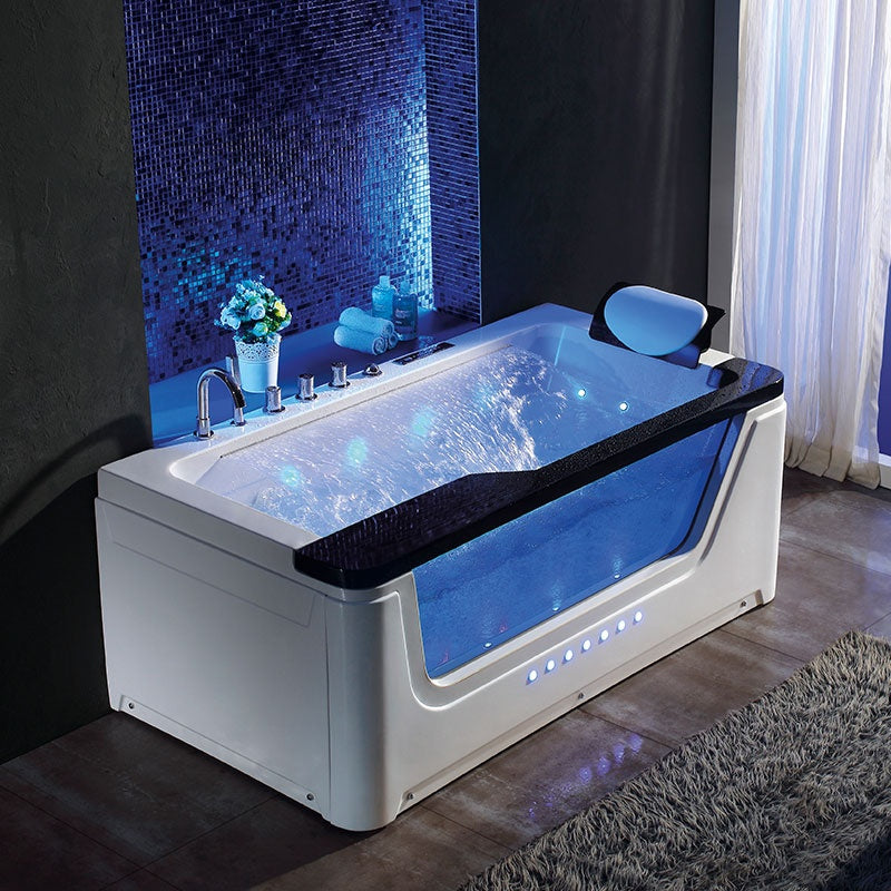WANNA Z HYDROMASAŻEM NEVADA 912 CZARNA 170x90 CM NEVADA-912-BL
