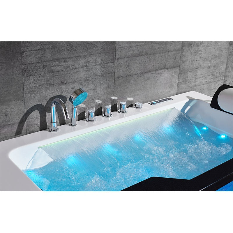WANNA Z HYDROMASAŻEM NEVADA 912 CZARNA 170x90 CM NEVADA-912-BL