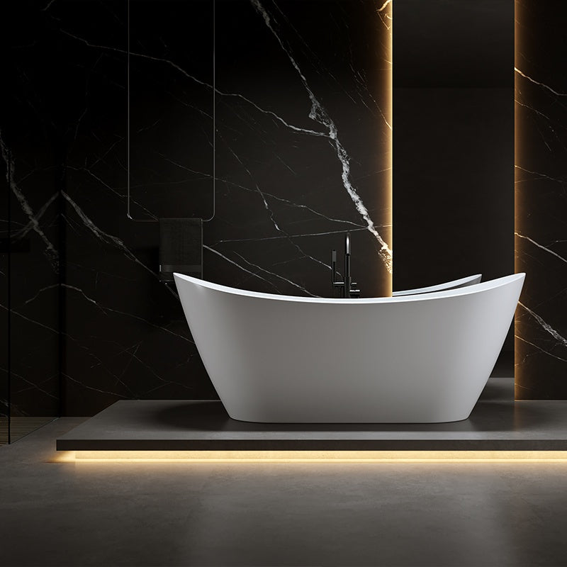 WANNA WOLNOSTOJĄCA RICA 513A BIAŁA PRZELEW CHROM 150x75 CM RICA-513A-150X75